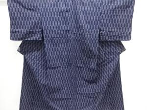 大正ロマン　抽象模様織り出し単衣着物